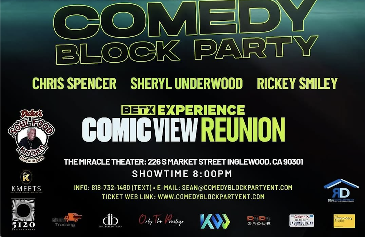 Rickey Smiley, Los Angeles, Comic View Reunion